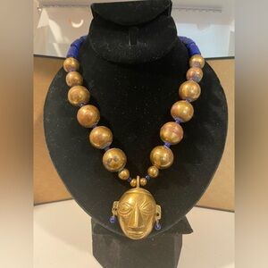 Antique Nagaland Konyak Bronze Headhunter Necklace